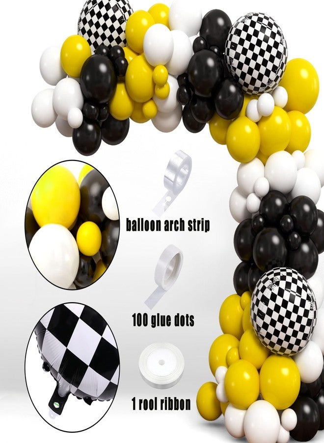 Winrayk One Happy Dude Birthday Decorations, First 1st Birthday Decorations Boy, Balloon Arch Kit/ 1st Crown Hat/ Smile Banner/ Checkered & Number 1 Foil Balloons, Toddler One Year Old Boy Party Decor - Image 5